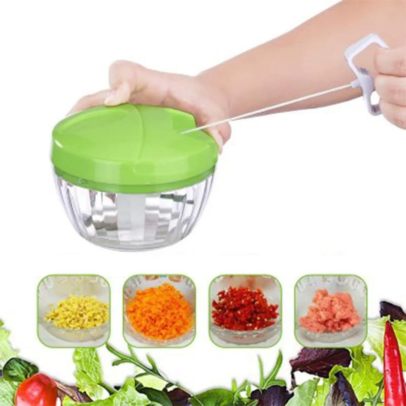 Mini Processador Triturador Alimentos Manual 3 Lâminas - Mappei