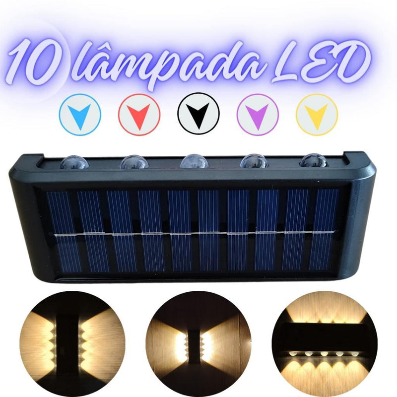 kit com 8 Arandela Solar 10 leds - Mappei - MAPPEI