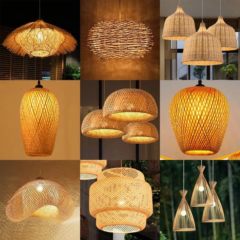 Luminária de Bambu Artesanal Para Casa - Mappei